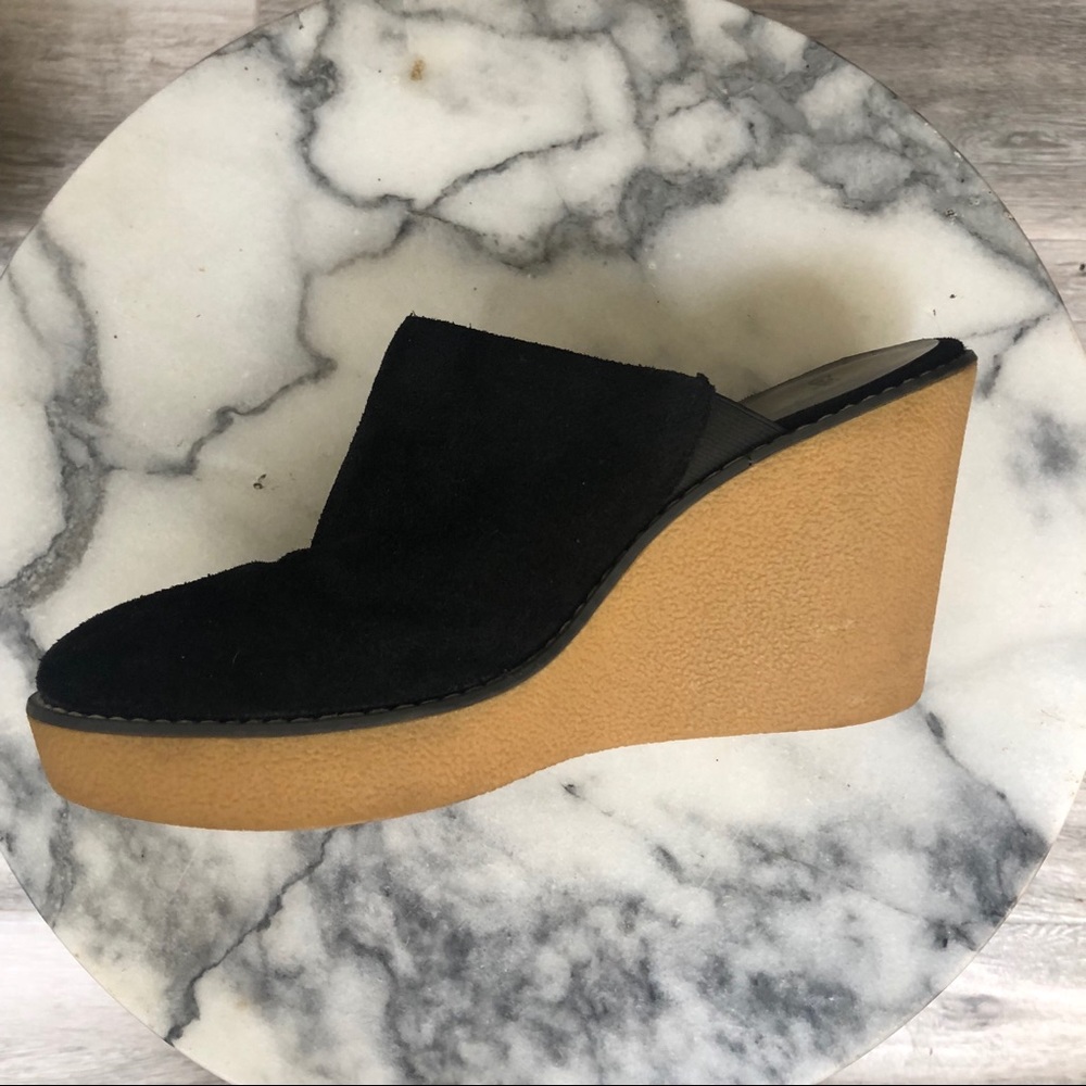 Vintage GAP black suede mules